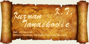 Kuzman Tanasković vizit kartica
